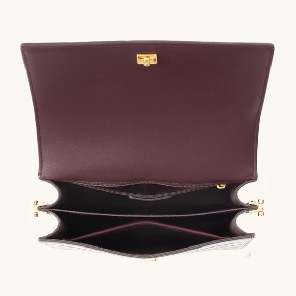 JW PEI | Mini Flap Crossbody in Brown Croc - Picture 4 of 10